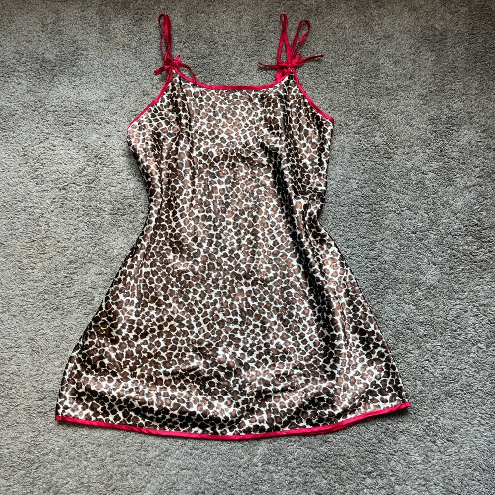 Vintage Cheetah silky slip dress